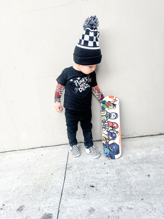 Tattoo Sleeve Shirt For Toddlers - Punks Not Dead - TruVibeStyle