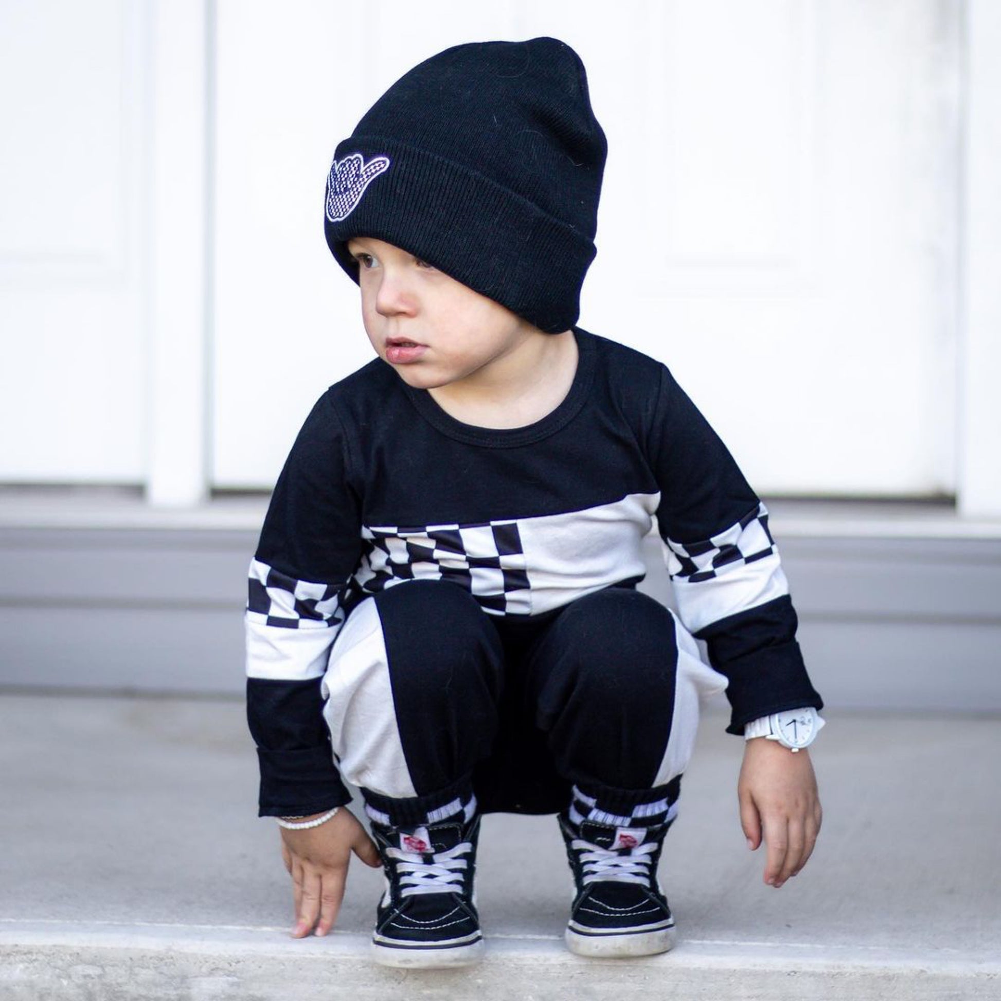 Sweatshirt And Joggers Set - Color Block Checkered - TruVibeStyle