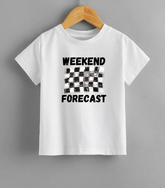 Checkered Graphic Tee - Weekend Forecast - Tee - TruVibeStyle