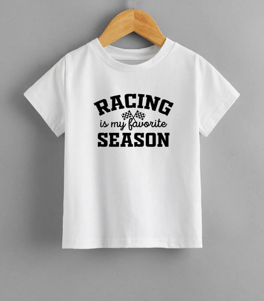 Comfy T Shirts For Toddlers - Racing is my fav Season - TruVibeStyle