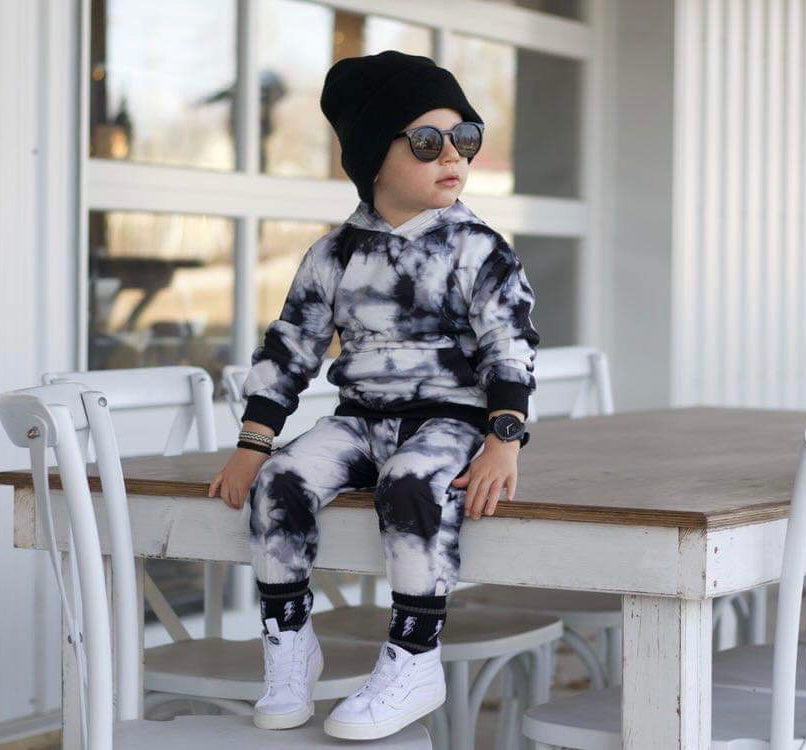 Tie Dye T Shirts For Kids - Mono B&W Tie Dye set - TruVibeStyle