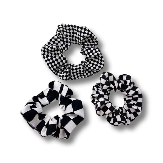Scrunchies For Hair - Checkered Scrunchies - TruVibeStyle