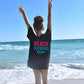 Neon Beach Vibes- Black Tee
