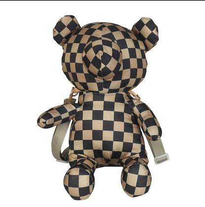 Checkered bear bag - Bear Necessity - TruVibeStyle