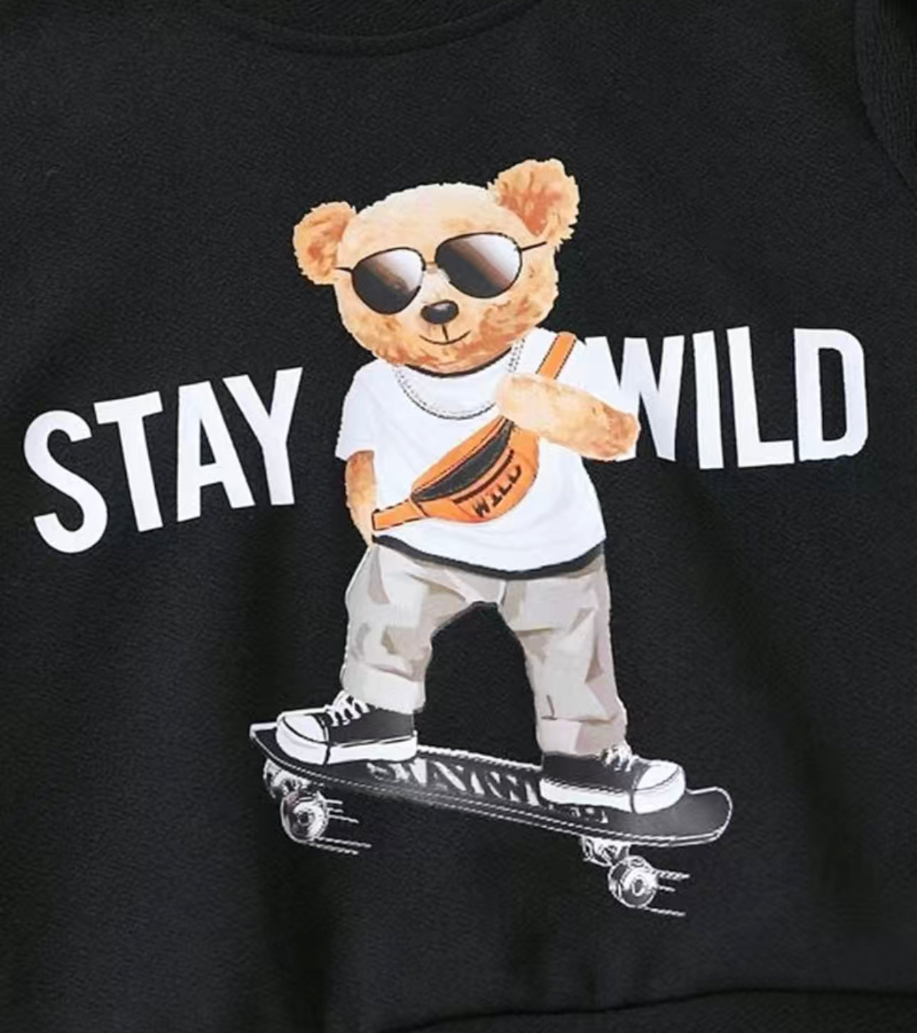 Long Sleeve Tees For Toddlers - Stay Wild Bear - TruVibeStyle