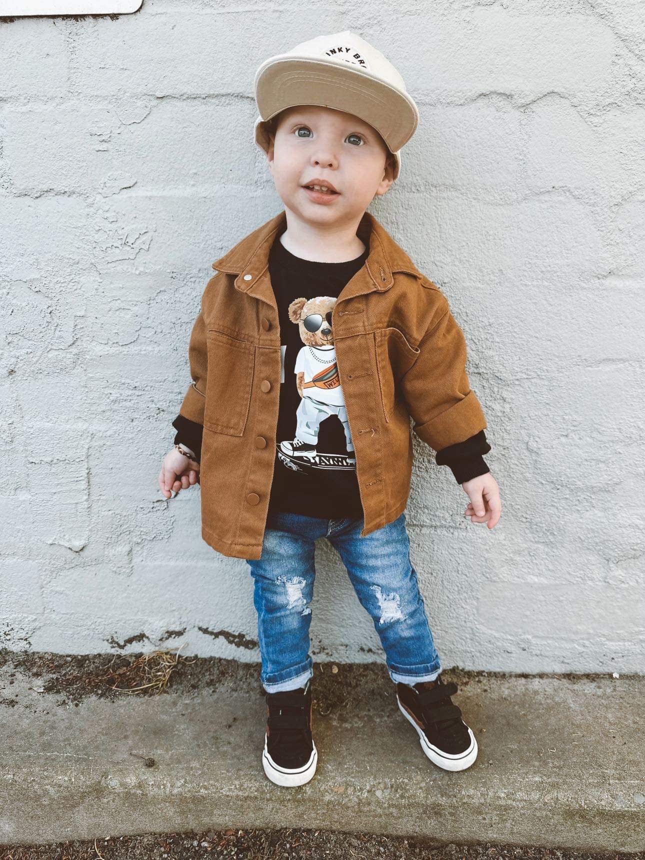 Long Sleeve Tees For Toddlers - Stay Wild Bear - TruVibeStyle