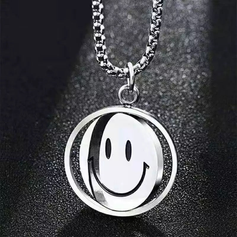 Sad Smiley Charm Necklace - Sad Necklace - TruVibeStyle